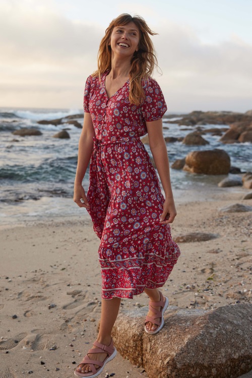 Rochie Midi Dama Origini Rosie Maroc Depozit Montan